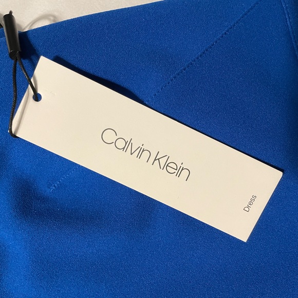 NWT Calvin Klein Blue Midi dress - Picture 3 of 4